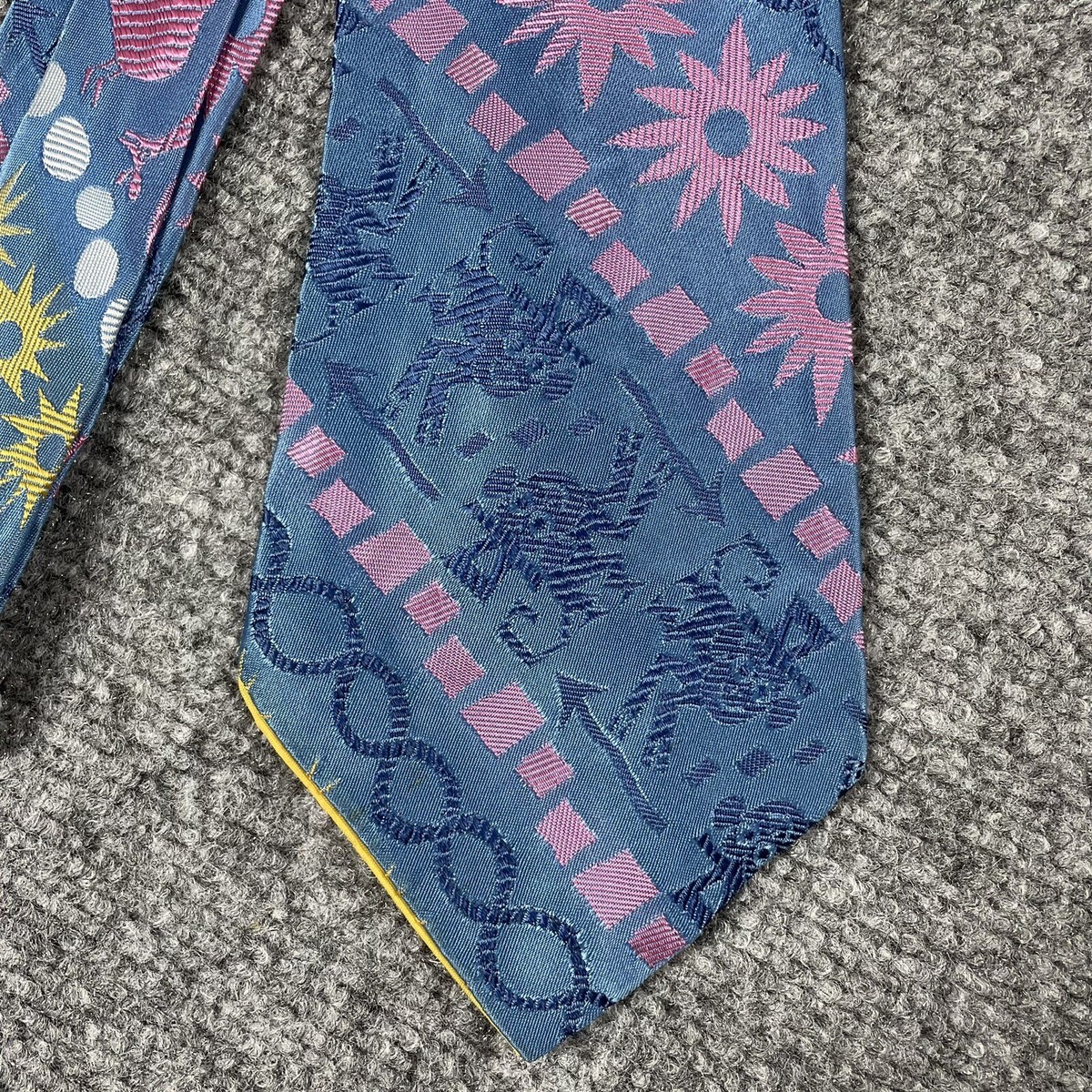 ネクタイ 50s style atomic pattern jacquard tie VINTAGE 50s 60s Atomic Neck Tie Monkey Bird Jacquard Satin Acetate
