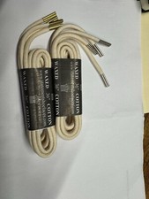 2 Pair of  36  Waxed Cotton  1/8  Round Dress Laces