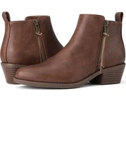 Rollda Women's Ankle Boots Low Heel Booties Side Zipper Short Boots... 