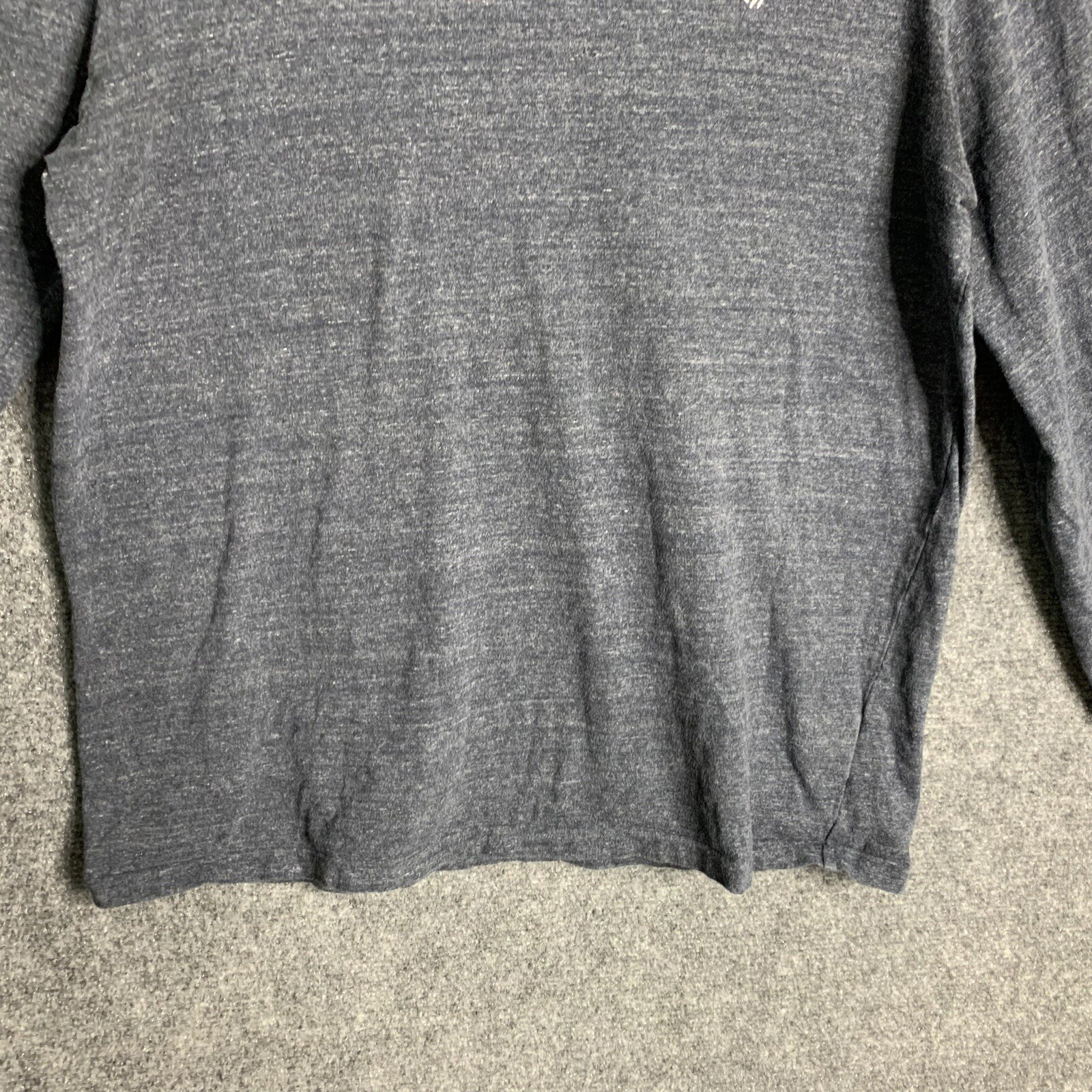 Polo Ralph Lauren maglietta manica lunga uomo M grigio scuro bianco pony 100% cotone