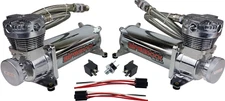 airmaxxx 480 Chrome Dual Compressors w/180 PSI Off Switch For Air Ride Or Horn