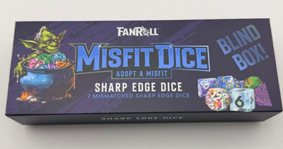 FanRoll Mystery Misfit Sharp Edge Resin Polyhedral Dice Set - Open box