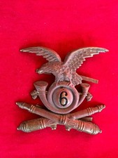 Fregio metallico 6 Artiglieria Alpina Casco Coloniale Regio Esercito WW2 AOI