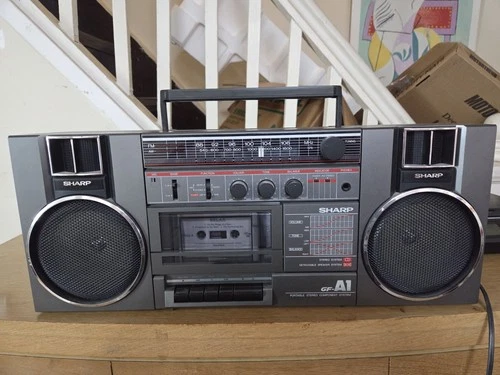 Sharp GF A1  Stereo Boombox Cassette Radio Vintage 1980's Working
