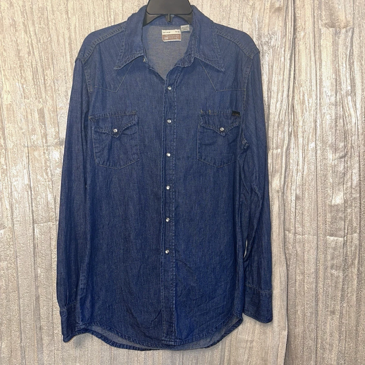 Sears Denim Casual Button-Down Shirts for Men for sale | eBay