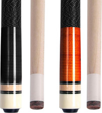 Pool Cue Stick Set of 2 58 Inch Canadian Maple Billiard Cues for Professional