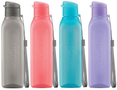 MILTON Sports Water Bottle Square Juice Box 4 Set 17 oz 4 pack, Multi color 