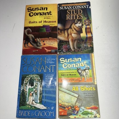 Susan Conant Lot Of 4 Paperbacks ~ Bride & Groom~ Stud Rites~ All Shots~ Gaits