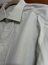 Ermenegildo Zegna Cotton Stripe Spread Collar Dress Shirt SZ 17/Big Guy/Spain
