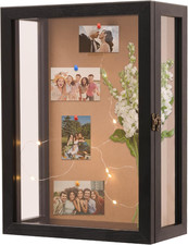 Black 11x15 Inch Deep Shadow Box Frame Wall Mounted Depth 5 In. Display Case New
