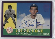 2019 Topps Archives Fan Favorite 1960 Design Purple /150 Joe Pepitone Auto 11if