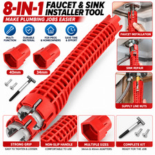 Faucet Sink Installer Multi Tool Pipe Wrench For Plumbers Homeowners Spanner USA