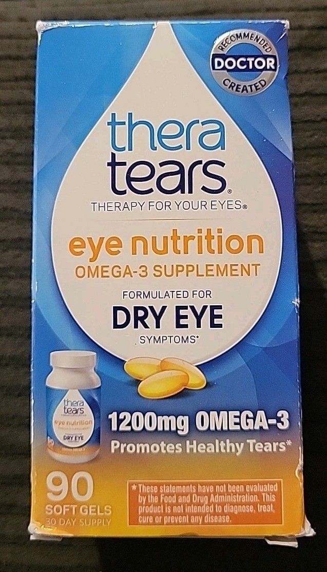 Thera Tears Eye Nutrition 1200mg Omega-3 Supplement Dry Eye 