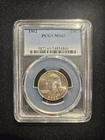 1962  25C Washington Quarter Dollar PCGS MS65 gold toned toning