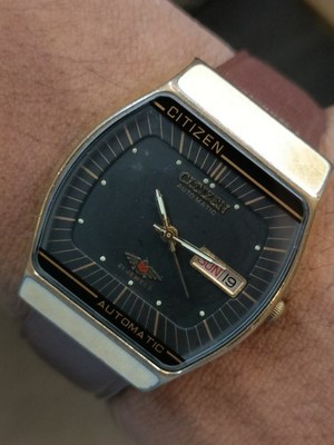 CITIZEN 21J AUTOMATIC PATINA BLACK DIAL 4-822749 JAPAN MEN'S