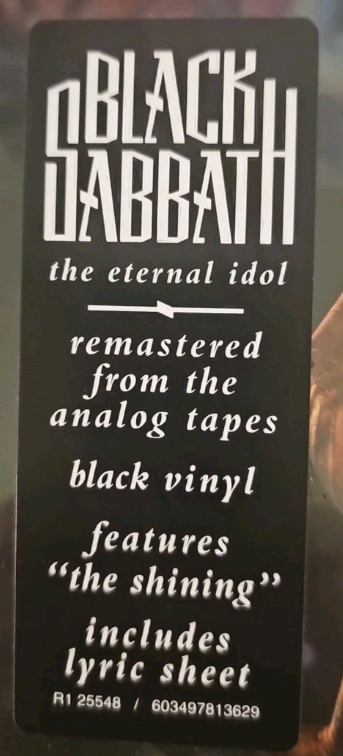 BLACKSABBATH エターナルアイドル 国内盤LP Black Sabbath - The Eternal Idol Vinyl LP SEALED WB R1 25548 RSD