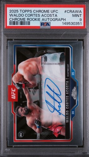 Waldo Cortes Acosta #CRA-WA 2025 Topps Chrome UFC Rookie Autograph card