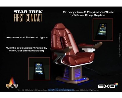EXO-6 Enterprise-E Captain's C Chair For 1/6 Action Figure Model Collection 12''