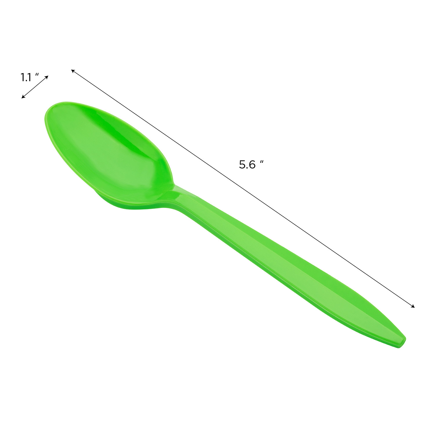 Karat PP Plastic Medium Weight Tea Spoons - Green - 1,000 ct, U2008 (Green)
