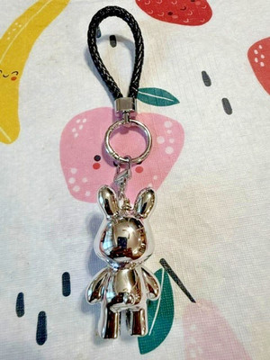 Unique 3D Braided Bunny Bear  Keychain - Fashionable Car Key Ring