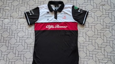 ○ ALFA ROMEO BOTTAS GUANYU SIGNED F-1 POLO SHIRT CODE ZERO SIZE
