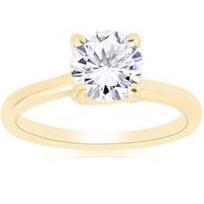 1 ct Round Diamond Solitaire Engagement Ring 14k Yellow Gold