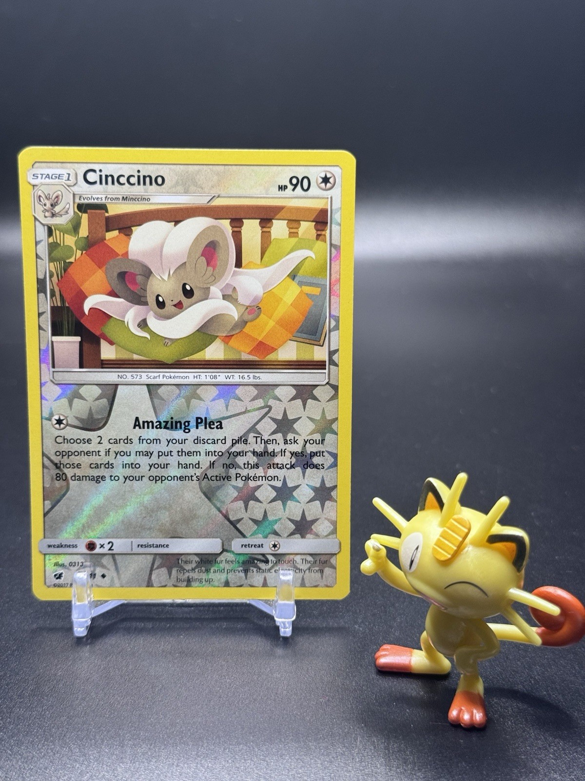 Cinccino 86/111 Pokemon Sm-Crimson Invasion Reverse Holo - LP