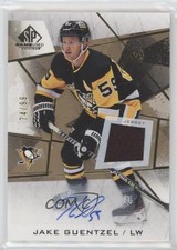 2021-22 Upper Deck SP Game Used Gold Jersey 74/99 Jake Guentzel #54 Auto 0i47
