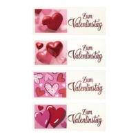 GüNthart 24 StüCk Valentinstag Dekorstreifen Rot Rosa Braun Weiß Dekormasse