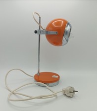 Vintage Eyeball Tischlampe Orange Space Age 70er Jahre Design Retro Kugellampe