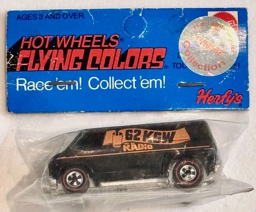Hot Wheels Redline 62 KGW Radio Black Supervan in Baggie Herfy's RARE Larry Wood