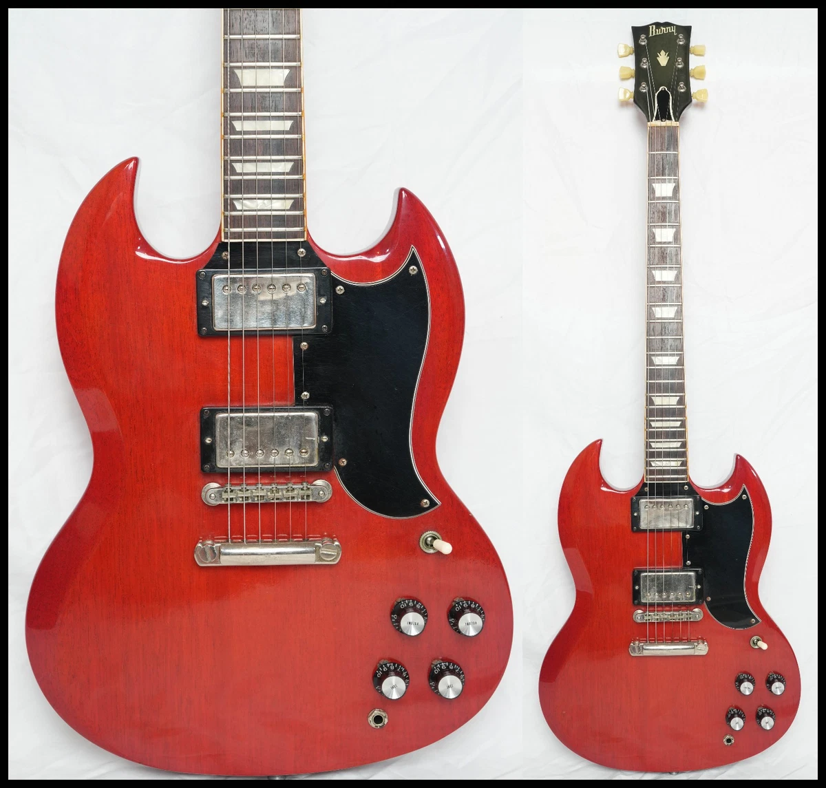 Burny Red Solid Electric Guitars for sale | eBay