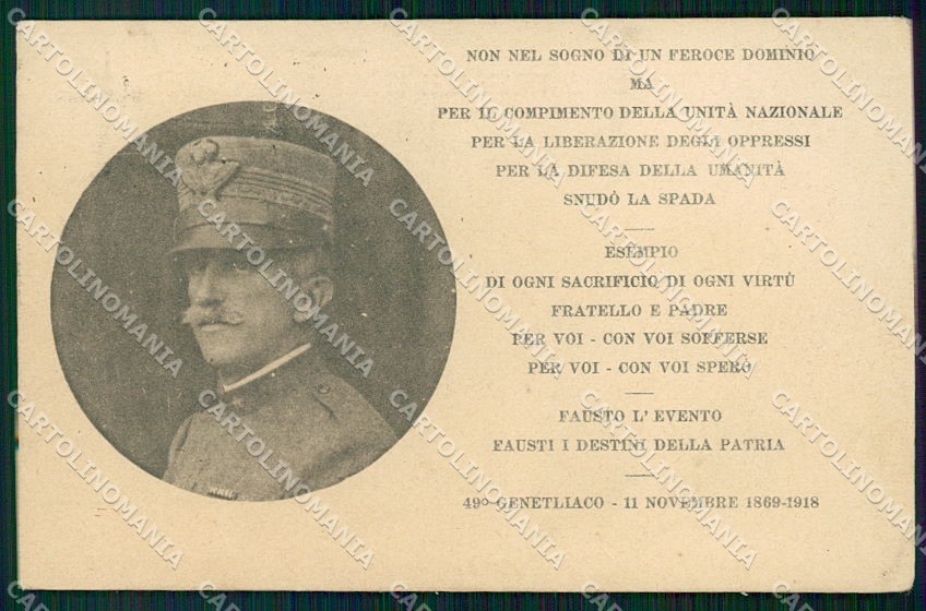 WW1 WWI Propaganda Savoia Vittorio Emanuele III FORO cartolina XF6533