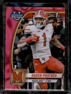 2024 Bowman University Chrome #110 Kaden Prather Pink Lava Refractor