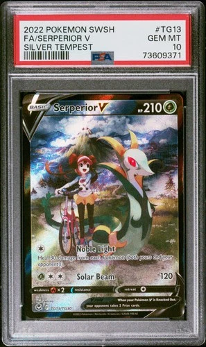 2022 Pokemon SWSH Silver Tempest #TG13 FA Serperior V PSA 10 Gem Mint With Rosa