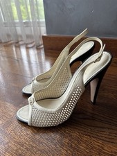 Chanel – Made in Italy – Size 40 ½ C – Ivory High-Heeled Sandals - Luxury