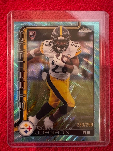 2025 Topps Chrome RC Teal Wave Refractor Kaleb Johnson /299