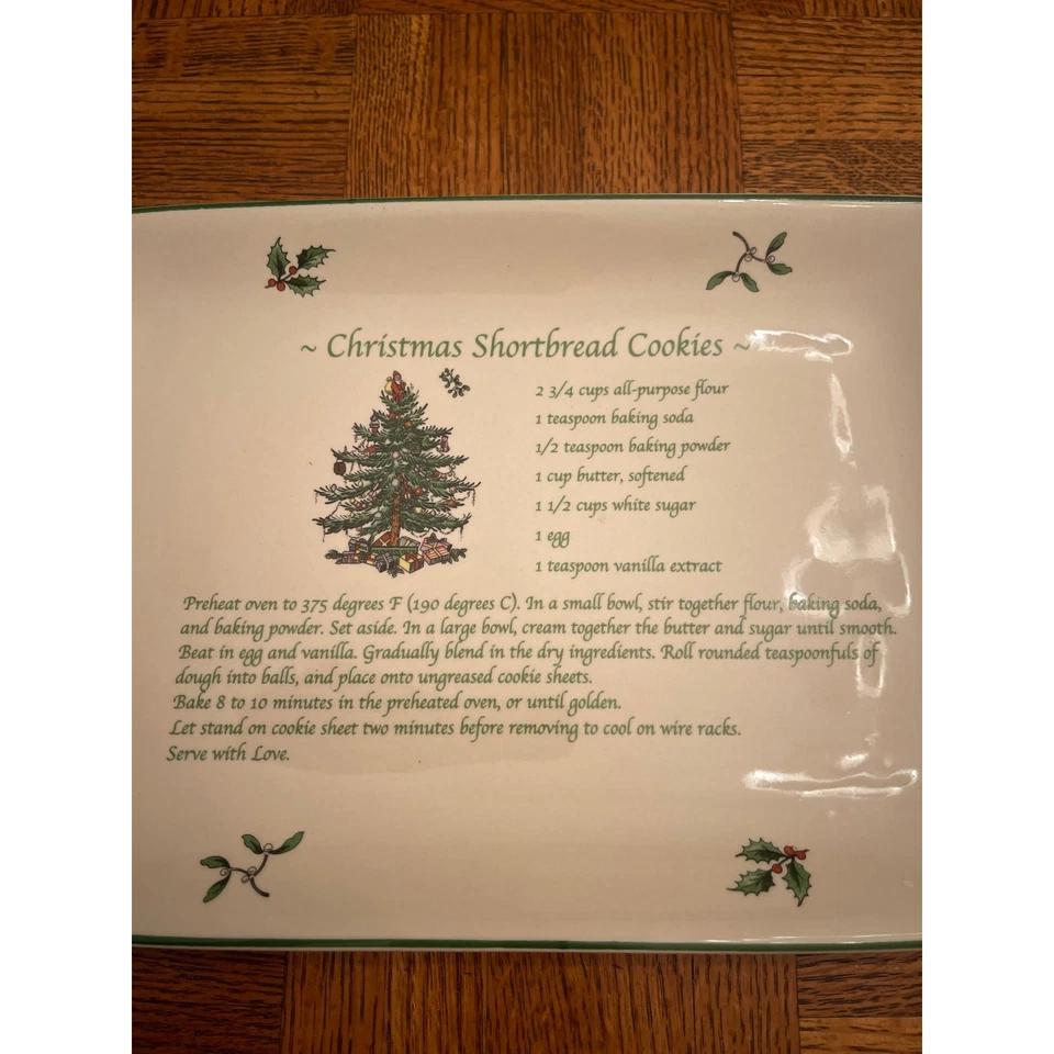 SPODE 12” Pierce’s recipe tray CHRISTMAS SHORTBREAD COOKIES - Image 2 of 4