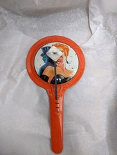 Metal Tin Clapper Noisemaker Vintage 30's 40's Party Girl Mardi Gras New Year