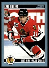 1992-93 Score !! Greg Gilbert Chicago Blackhawks #134