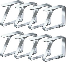 Blooven Tablecloth Clips 8 Pack Stainless Steel Table Cover Clamps Table Cloth H