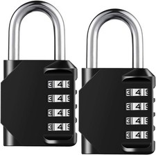 Combination Lock Resettable 4 Digit Padlock with 3.15 Inch, Select Color