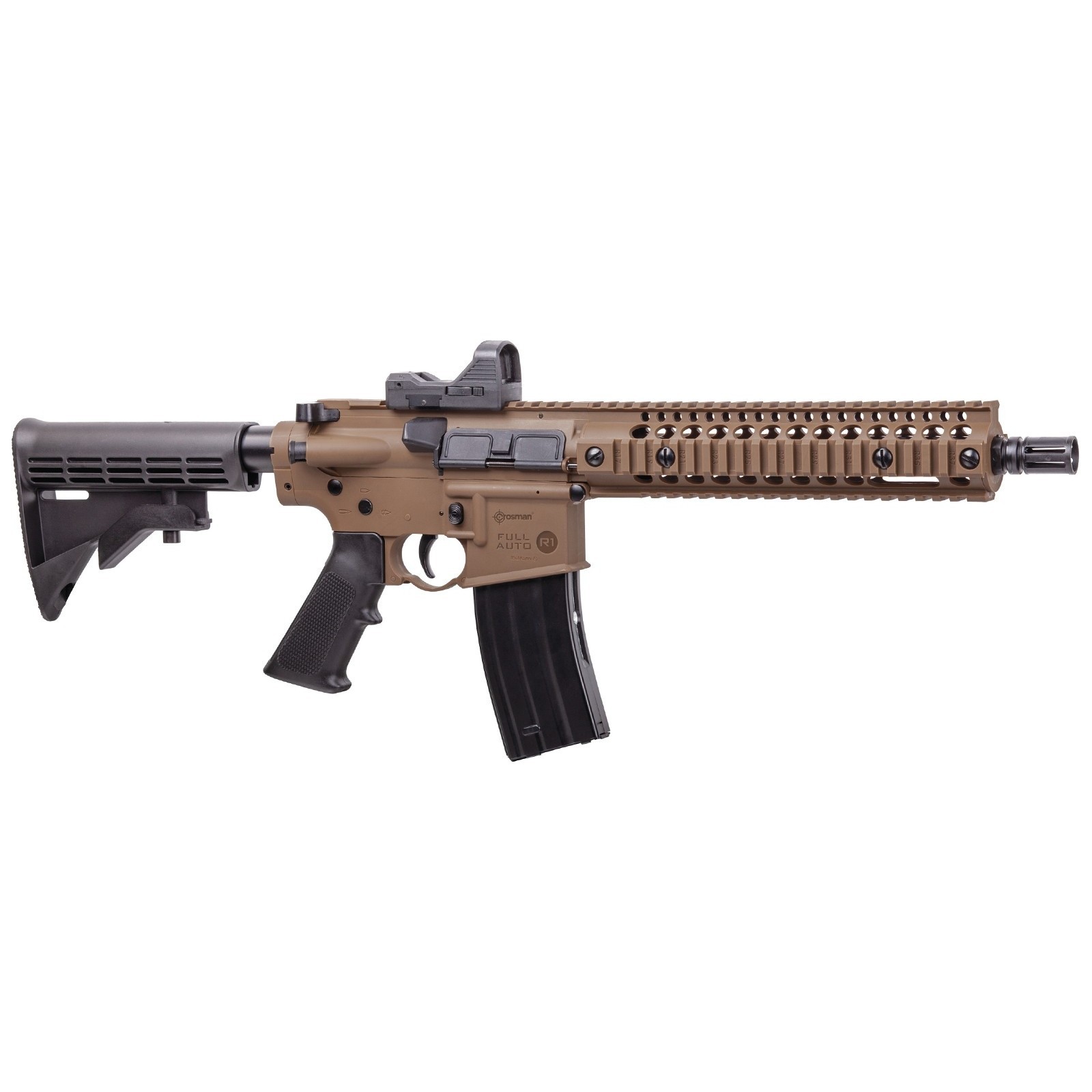 Modified R1 Riffle Crosman Full Auto R1 CO2-Powered BB Air Rifle w/Red Dot Sight 430FPS ...