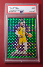 2023-24 Panini Mosaic LeBron James Fusion Green Choice #92 06/18  PSA 9