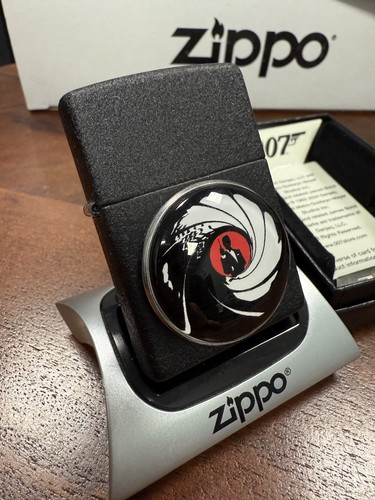 Zippo Feuerzeug Schwarz Matt – James Bond 007 Edition, Winddicht Und Nachfüllbar