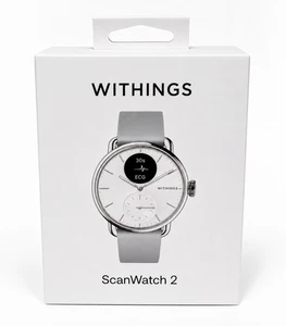 Withings ScanWatch 2 38mm White Silver Hybrid Smartwatch NEW Sealed