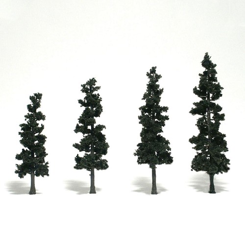 Woodland Scenics WS 1561 Árboles verdes de coníferas de 4 pulg (Importación USA) | Condition: Nuevo