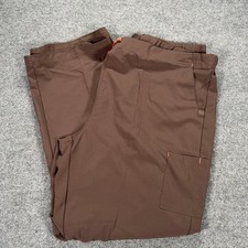 Carhartt Liberty Scrub Pants Mens 2XL Brown Cargo Elastic Waist C52110 4120