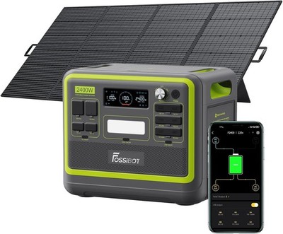 FOSSiBOT F2400 2400W Tragbare Powerstation 2048Wh Solargenerator 200W 420W Panel