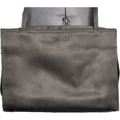 Vtg 90s Y2K Esprit Black Satin Minimalist Shoulder Bag Evening Purse DAMAGED